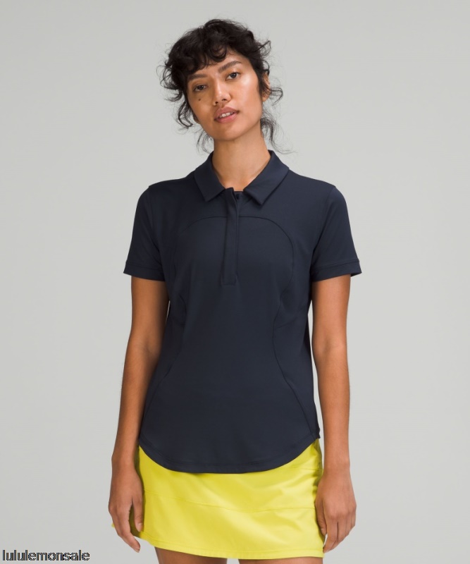 Lululemon Damen DELULU289 | Lululemon Deutschland True Navy Schnell Trocknendes Kurzarm-Poloshirt